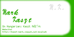 mark kaszt business card